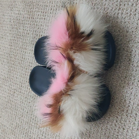 Fur Slides Sandals US Size 10 - Picture 7 of 7